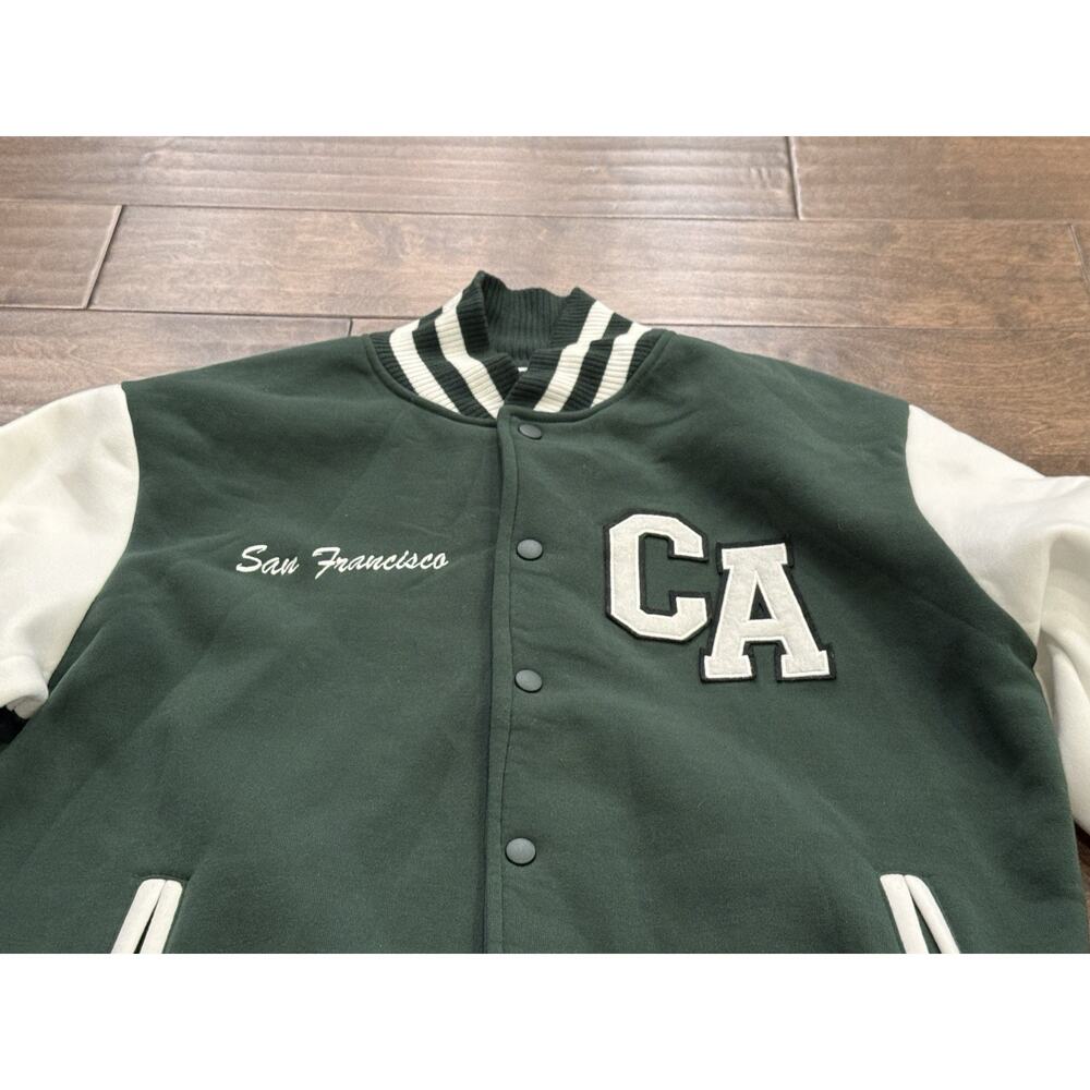 SF CityWear Unisex Snap San Francisco California Republic Varsity Jacket XL - Picture 4 of 11